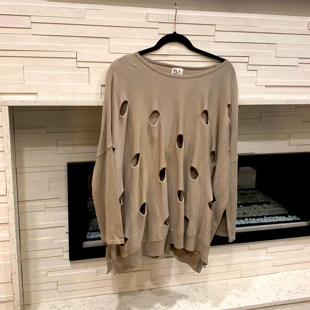Planet by Lauren G cut out sweater. One size fits all.